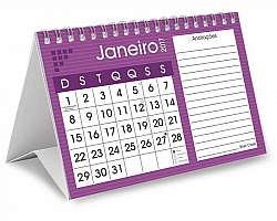 Calendário de mesa personalizado preço